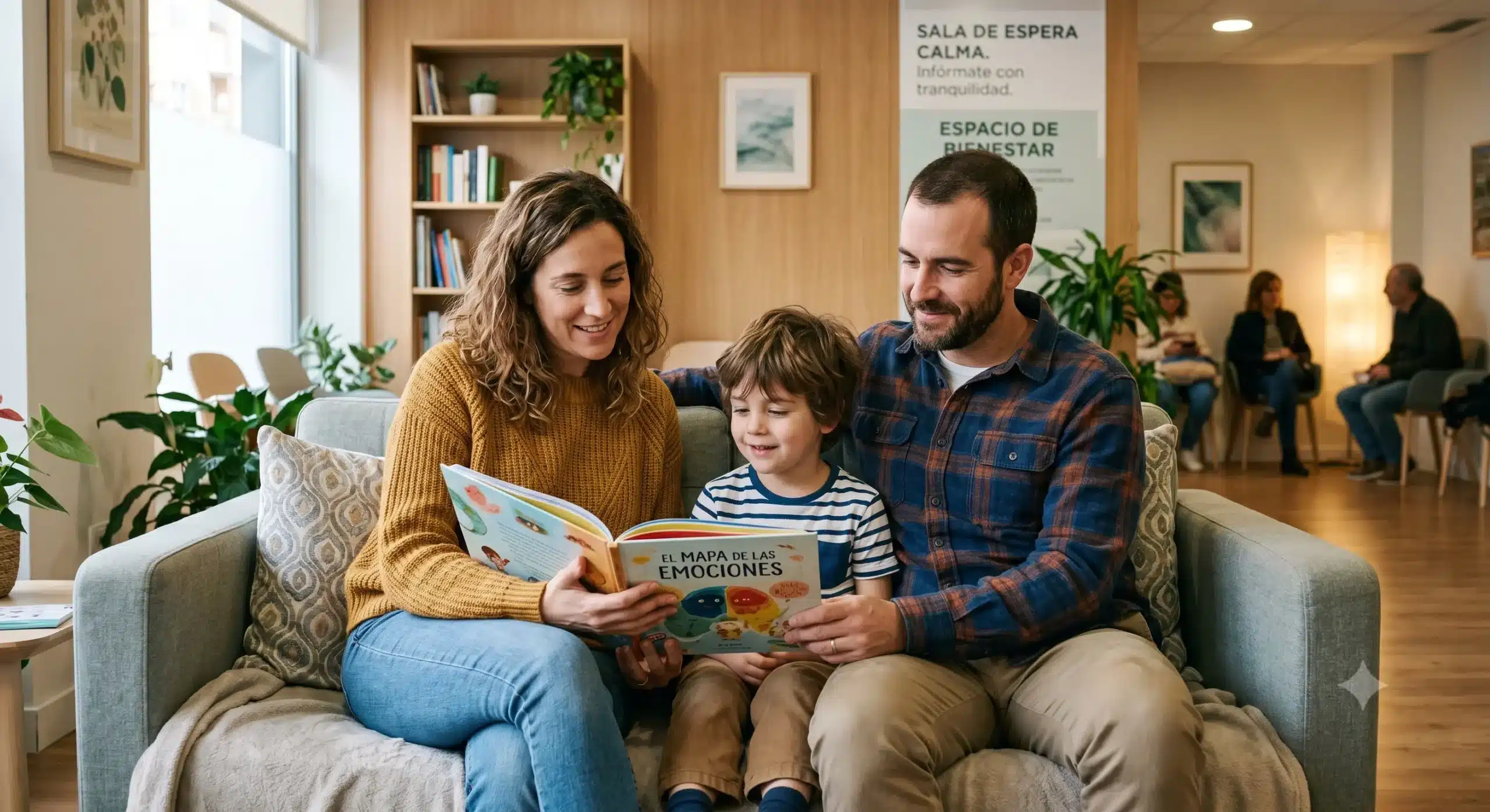 Recursos 1 Familia leyendo información de interés